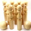 Jeu 9 Quilles bois verni de 24 cm + 2 boules en bois
