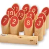 Jeu quilles finlandaises en bois numérotées 1 à 12 avec sac