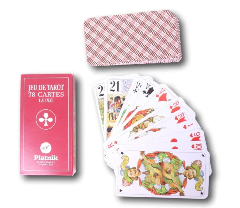 Jeu tarot luxe 78 cartes à jouer dos écossais Piatnik