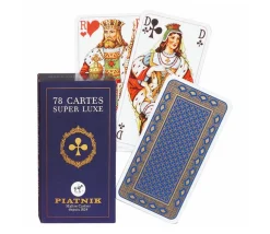 Jeu tarot luxe 78 cartes à jouer dos bleu et or Piatnik