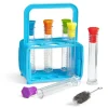 Kit 6 tubes à essai 12 ml bouchons colorés