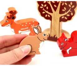Lapin en bois 6 x 7 x 2.3 cm