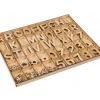 132 lettres, chiffres, animaux et fleurs bois