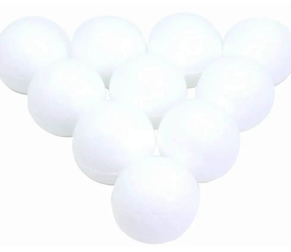 Lot de 10 Boules en polystyrène à personnaliser 30 mm