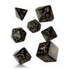 Lot de 7 dés japonais multifaces Deep Night Firely noir et or
