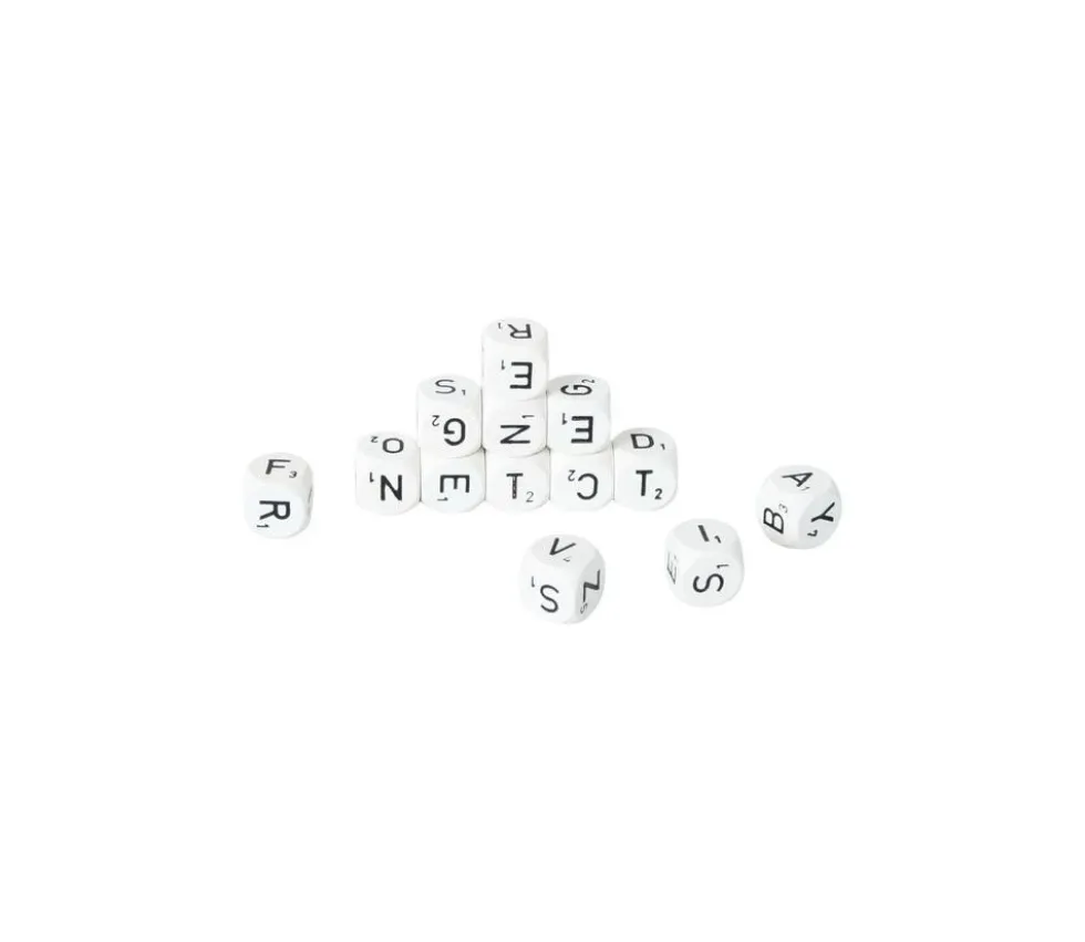 Lot de 13 dés lettres alphabet
