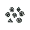 Lot de 7 dés multi-faces opaques NOIR