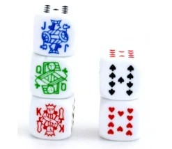 Lot 5 dés poker 16 mm pour poker d'as
