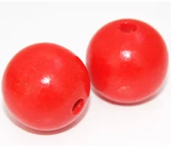 Lot 20 Grosses perles boules colorées en bois diamètre 30 mm trou 6 mm