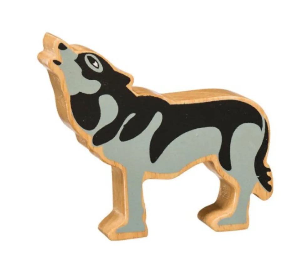 Loup en bois 110 x 90 x 25 mm