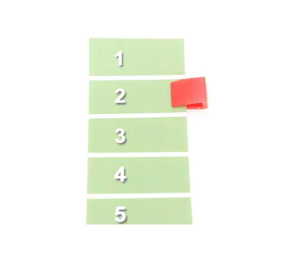 Marqueur clip rouge 13 x 21 mm pince curseur.