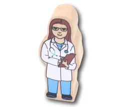 Médecin en bois 100 x 40 x 25 mm personnage jeu