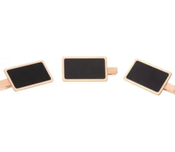 12 Mini ardoises clips pinces 7 x 4 cm