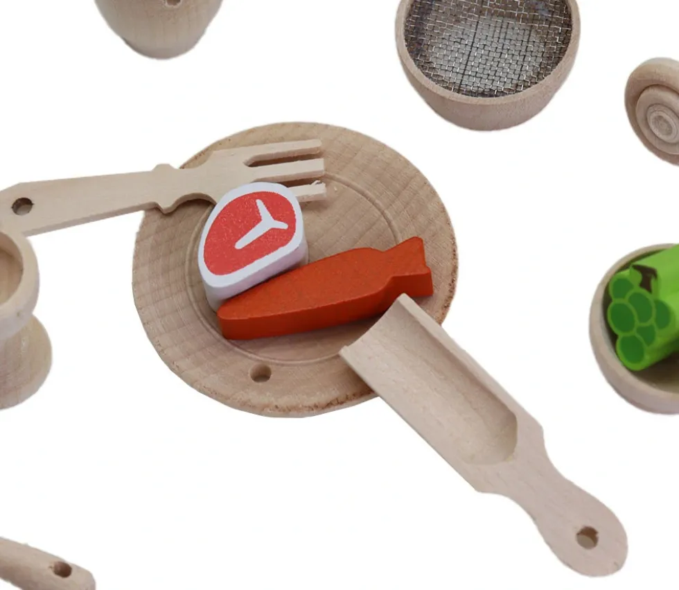 15 miniatures en bois accessoires maison