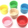 6 mini baquets multicolores 59 x 45 mm - paniers ronds bois