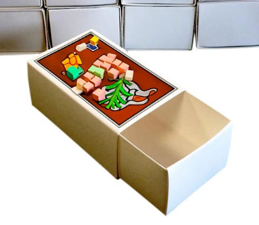 12 Mini Boites carton blanc allumettes taille M