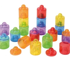 18 mini boites empilables rondes Ø 5.5 cm