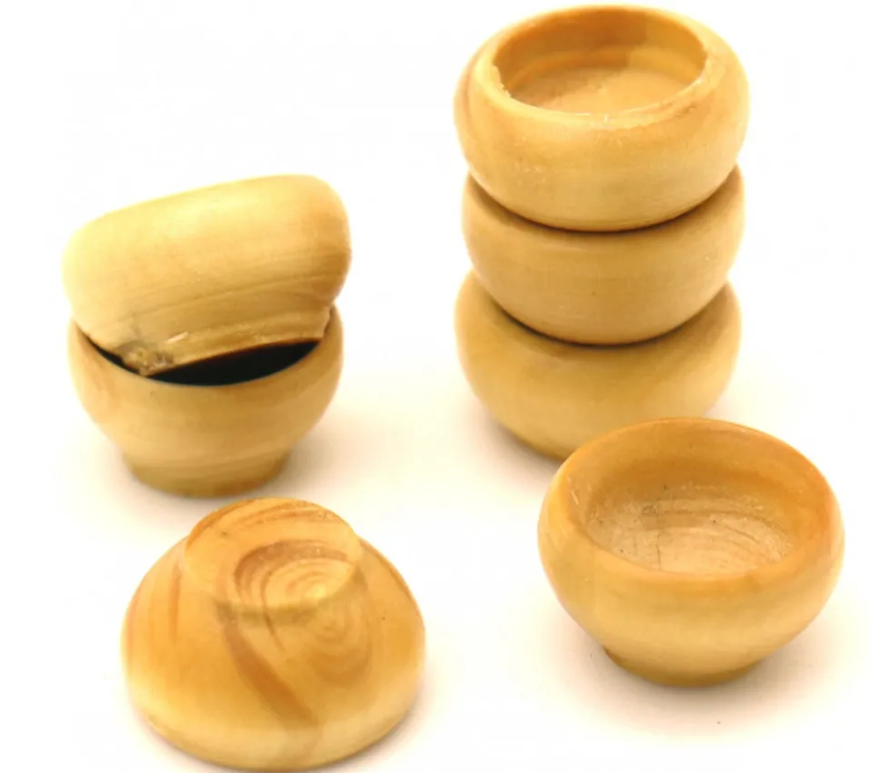 Mini bol en bois - pion 13 x 9 mm