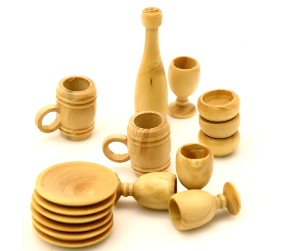 Mini bol en bois - pion 13 x 9 mm