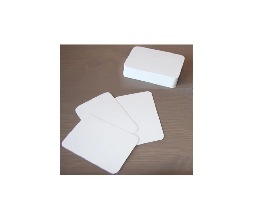 56 mini cartes blanches à personnaliser 43,5 x 67,5 mm
