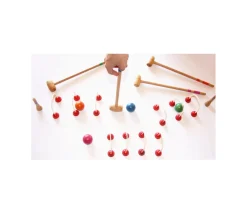 Mini Croquet en bois 4 joueurs TABLE ou intérieur en coffret