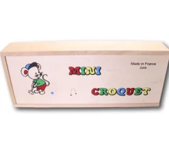 Mini Croquet en bois 4 joueurs TABLE ou intérieur en coffret