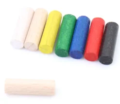 Mini cylindre 20 x 6 mm bois tige à l'unité