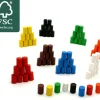 Mini cylindre 10x15 mm en bois coloré pour jeu à l'unité