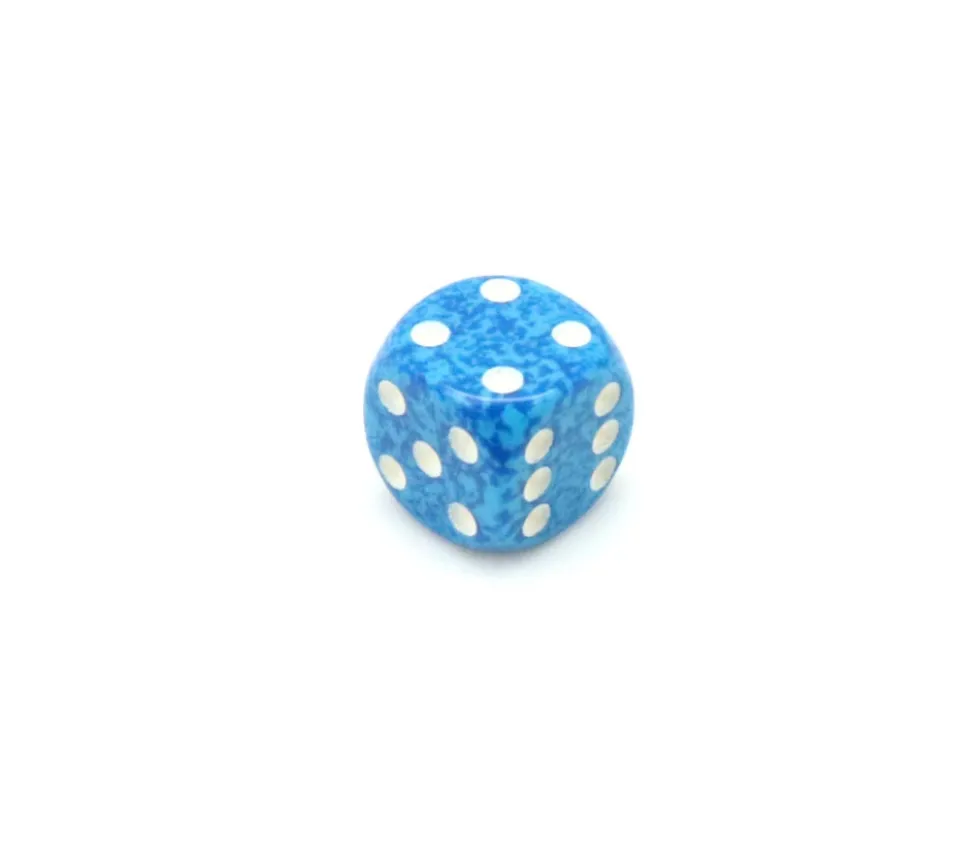 5 Mini Dés speckle 12 mm - 5 couleurs
