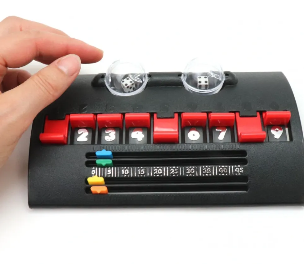 Mini Fermez la boite jeu de voyage - shut the box bulle de lancer