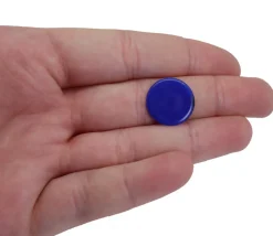 45 mini jetons ronds 1.7 cm en plastique - 5 couleurs