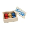 Mini jeu de pétanque boules en bois- coffret en bois