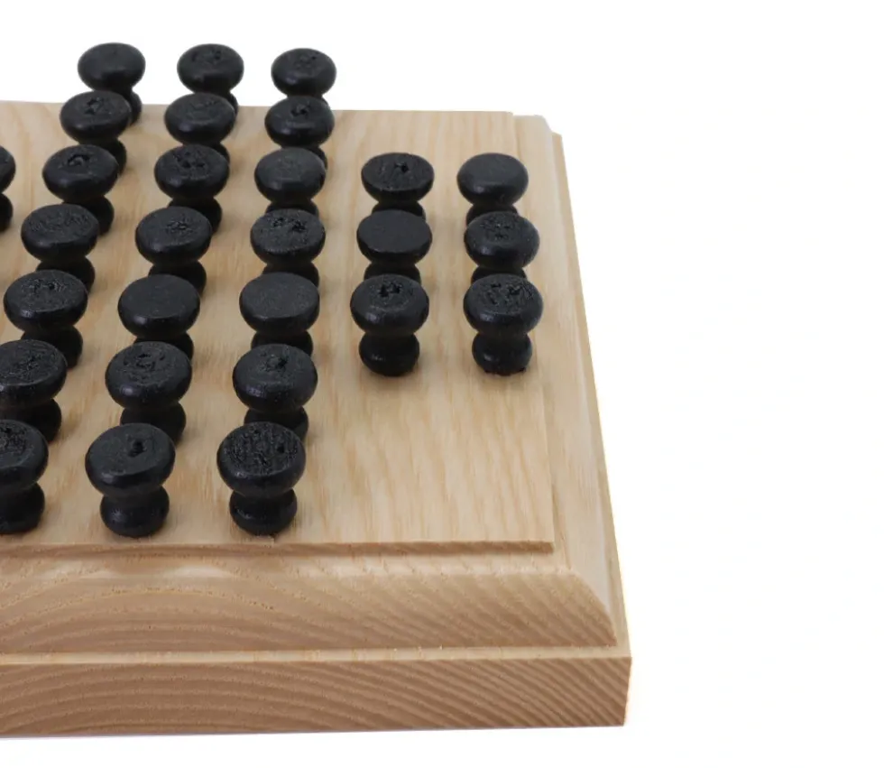 Mini jeu solitaire en bois 12 cm - fabrication française