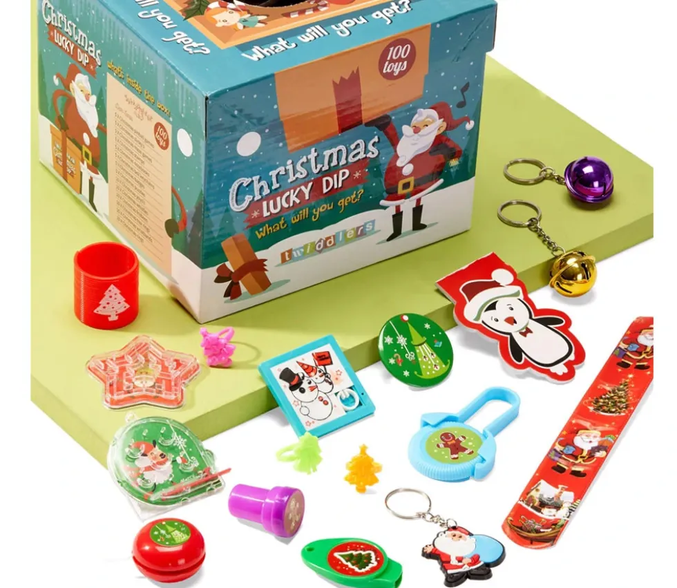100 Mini jouets Noël enfant - cadeaux surprises, récompense jeux