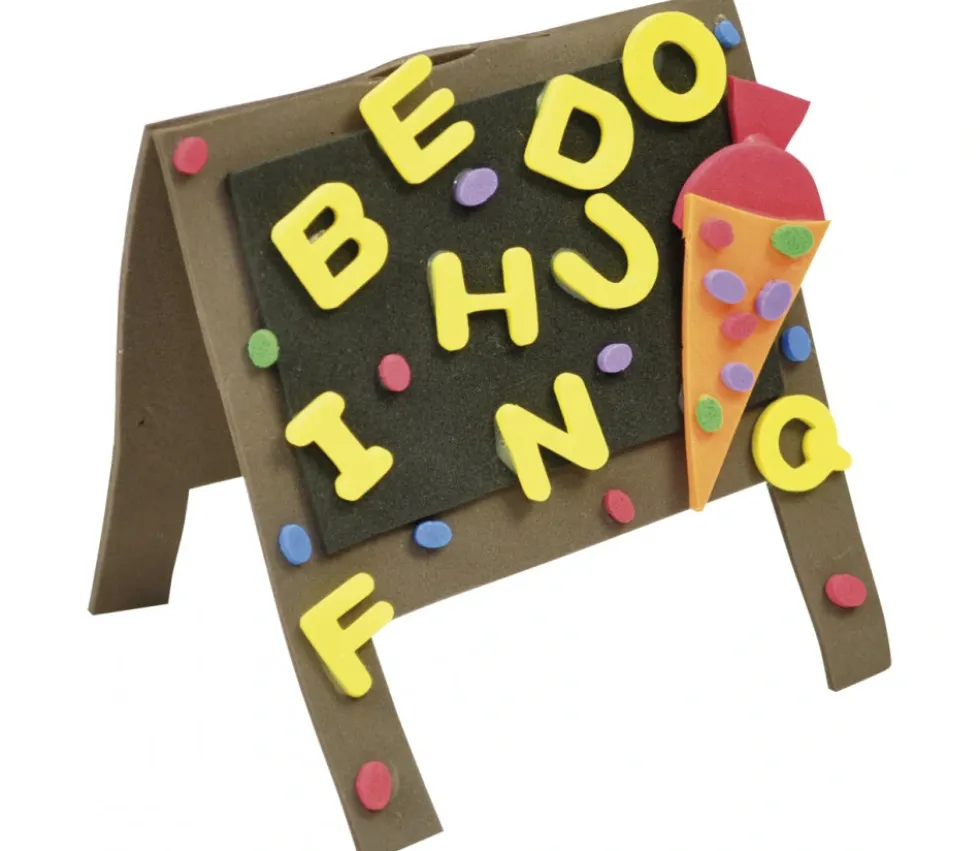 130 mini lettres en mousse fine de 1.5 cm de hauteur