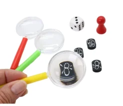 8 mini loupes colorées 10 cm