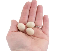 Mini Oeuf en bois naturel 2 cm de haut et 1.5 cm de diamètre