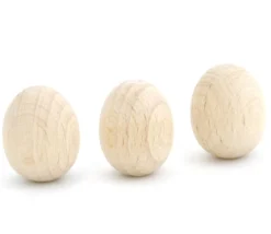Mini Oeuf en bois naturel 2 cm de haut et 1.5 cm de diamètre