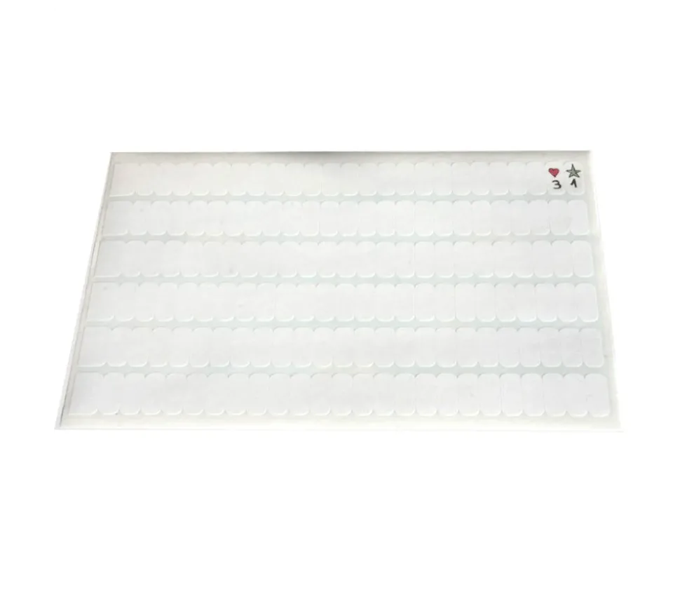 144 Mini pastilles 8 x 20 mm rectangulaires - 144 étiquettes