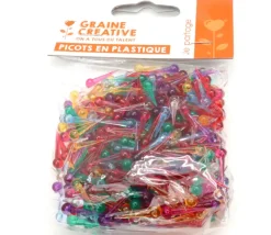 500 mini picots clous translucides 16 mm