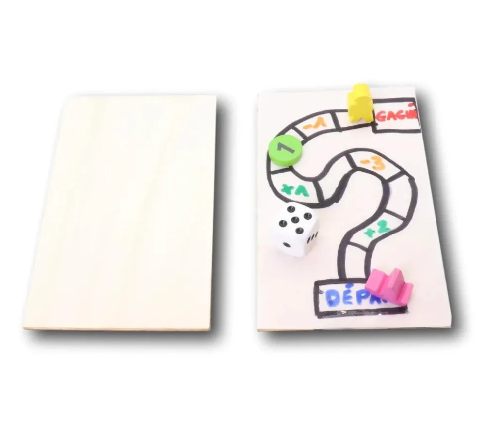 Mini plateau bois rectangle de 12 x 7 cm