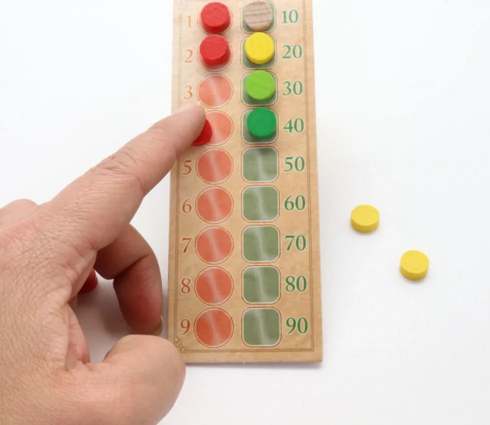 Mini plateau de jeu suivi des scores 13 x 5 cm
