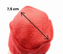 Mini sac jute rouge 7.5 x 10 cm avec cordon