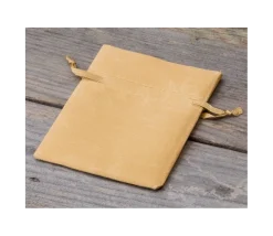 Mini sac tissu doré 6 x 8 cm