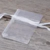 Mini Sac tissu transparent 5 x 7 cm blanc
