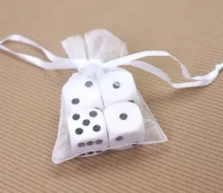 Mini Sac tissu transparent 5 x 7 cm blanc