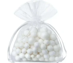 Mini Sac tissu transparent 8 x 6 cm blanc