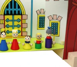 Mini théâtre en bois thème château chevalier/princesse