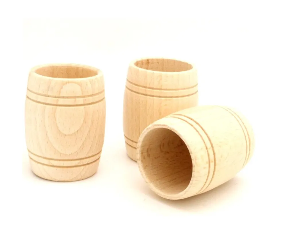 Mini Tonneau en bois de 6.8 cm de haut