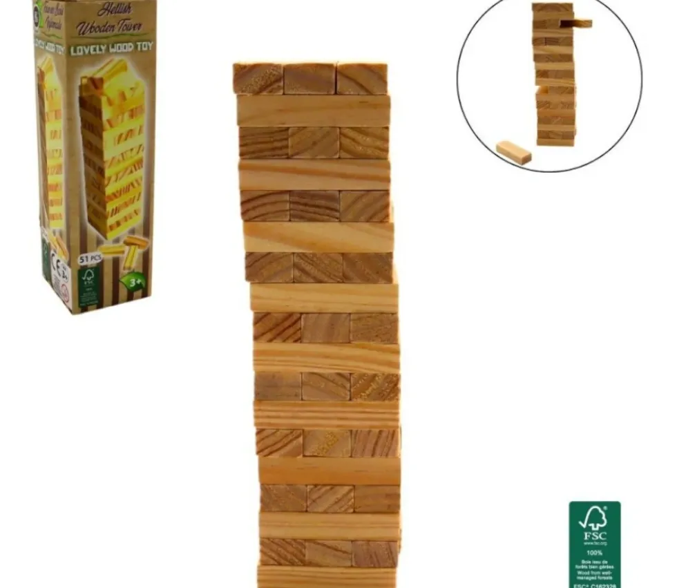 Mini Tour infernale en bois - 17 cm